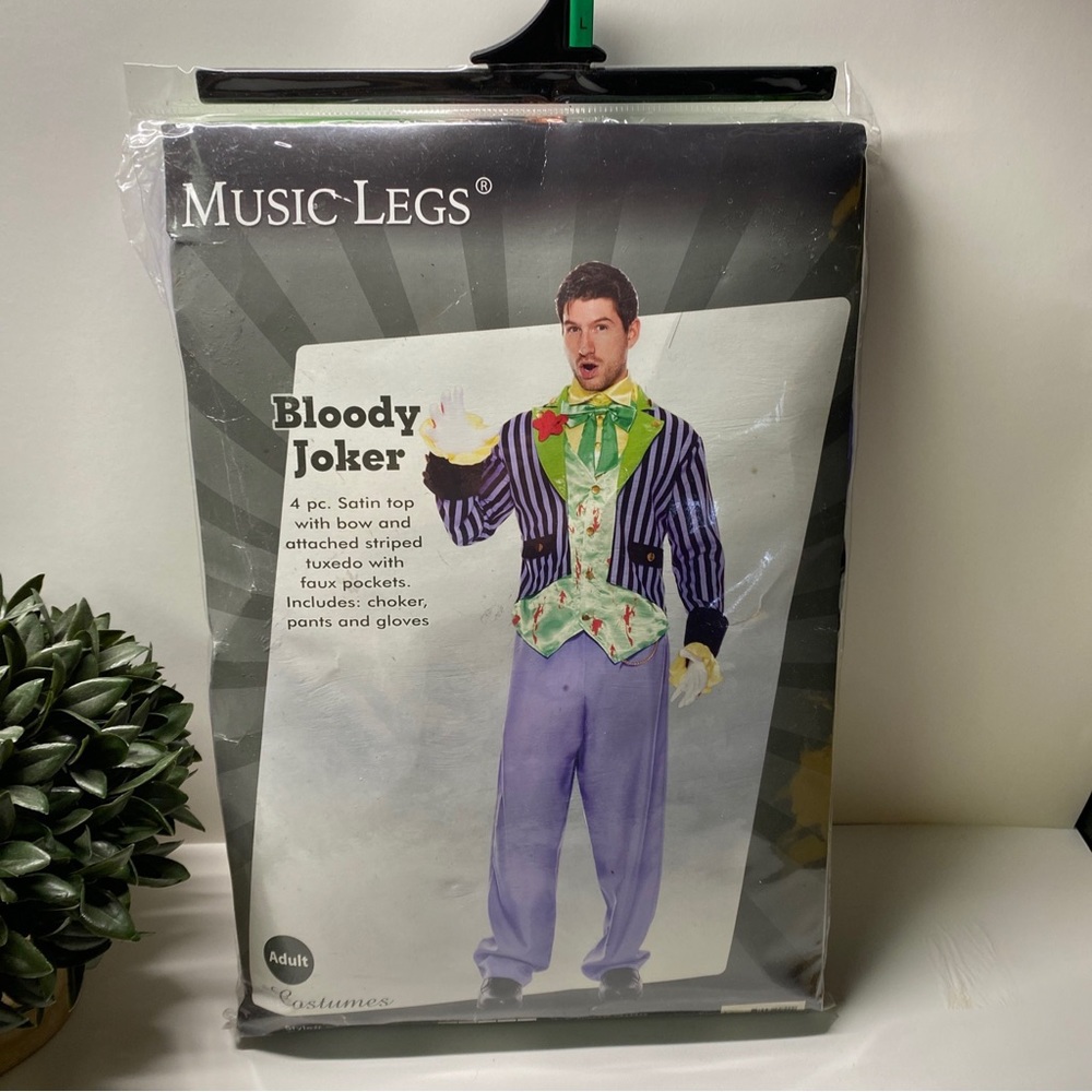 NEW Music Legs Adult Men's Bloody Joker  Costume